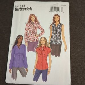 Butterick B6133 Very Easy Tops Misses' 14-22 Pattern Uncut